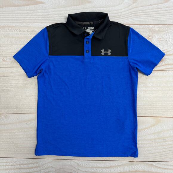 Lot Of 3 Under Armour Boys HeatGear Polo Shirt Loose Fit Youth Size Medium - Picture 2 of 6